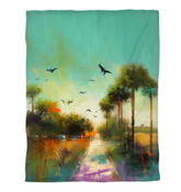 Tranquil Mountain Landscape Duvet Cover